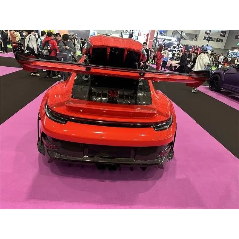 For  Carrera 911 992 2020 2021 2022 2023 Upgrade GT3RS Style Carbon Fiber Material Rear Spoiler Wing Accessories Parts